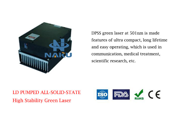 501nm High Stability DPSS Laser 1~200mW